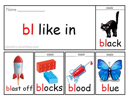 bl words flip book