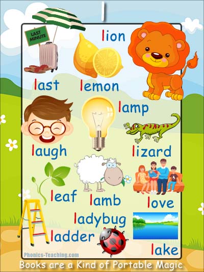 l Words Phonics Poster - Free & Printable - Ideal for Phonics Practice