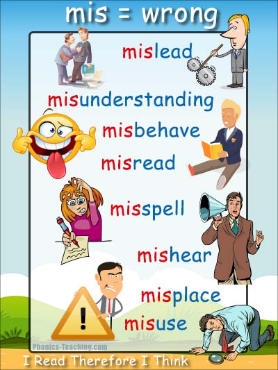 mis words - prefix poster