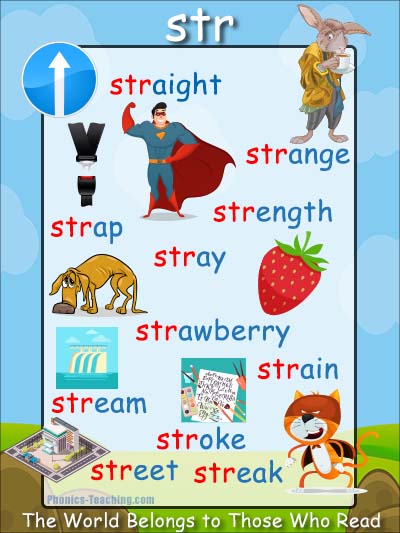 str Words - str Sound - FREE Printable Poster - Great for Phonics Practice