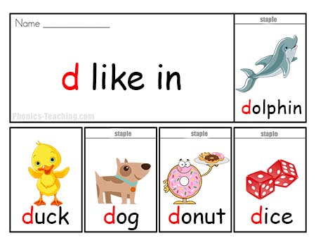 d Words - Flip Book - FREE & Printable - Ideal for Alphabet Sound Practice