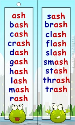 ash words list - FREE Printable Word List - ash words for phonics lessons