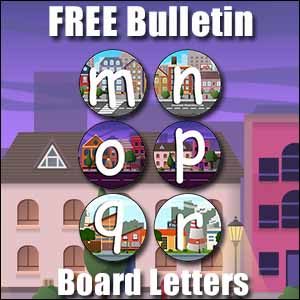 bulletin board letters m to r