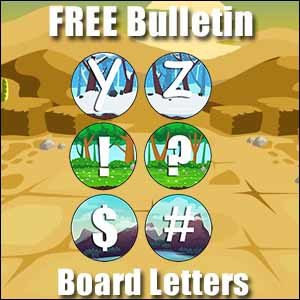bulletin board letters y to #