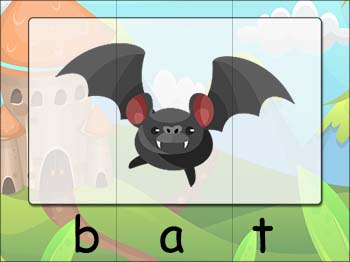cvc word puzzle bat
