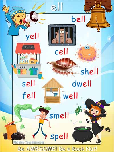 ell words  - spelling list poster