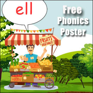 words with ell phonics poster