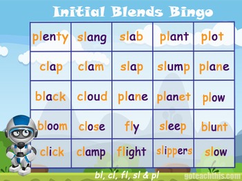 initial blend bingo