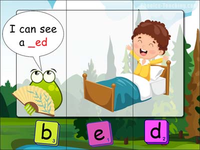 CVC puzzles - ed words - bed