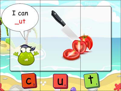 CVC puzzles - ut words - cut