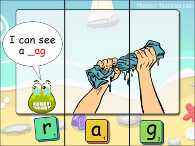 CVC puzzles - ag words - rag