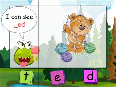 CVC puzzles - ed words - ted