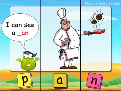 CVC puzzles - an words - pan