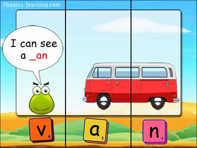 CVC puzzles - an words - van