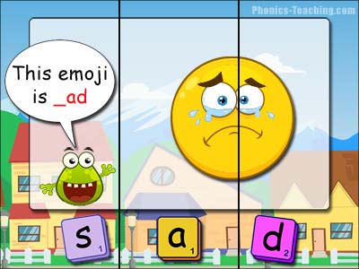 CVC puzzles - ad words - sad