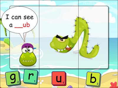 CCVC puzzles - ub words - grub