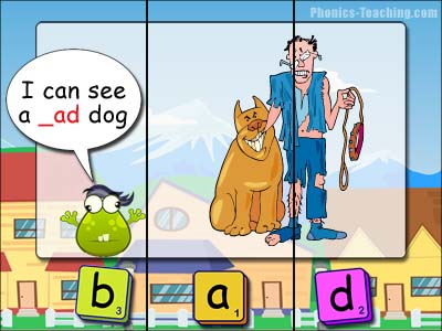 CVC puzzles - ad words - bad