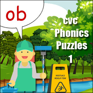 cvc ob phonics word family 1