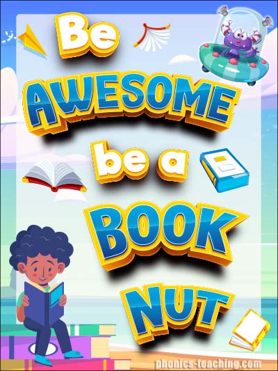 Be a Book Nut Reading Poster