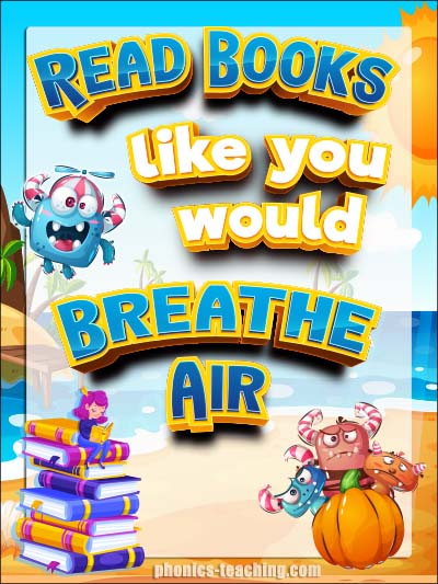 Reading Poster - Read Books Like You Breathe Air
