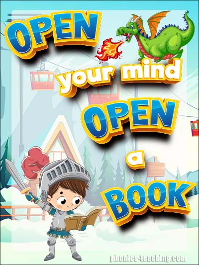 Reading Poster - Open your mind Open a Book